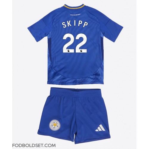 Leicester City Oliver Skipp #22 Hjemme Trøje Børn 2024-25 Kortærmet (+ Korte bukser)